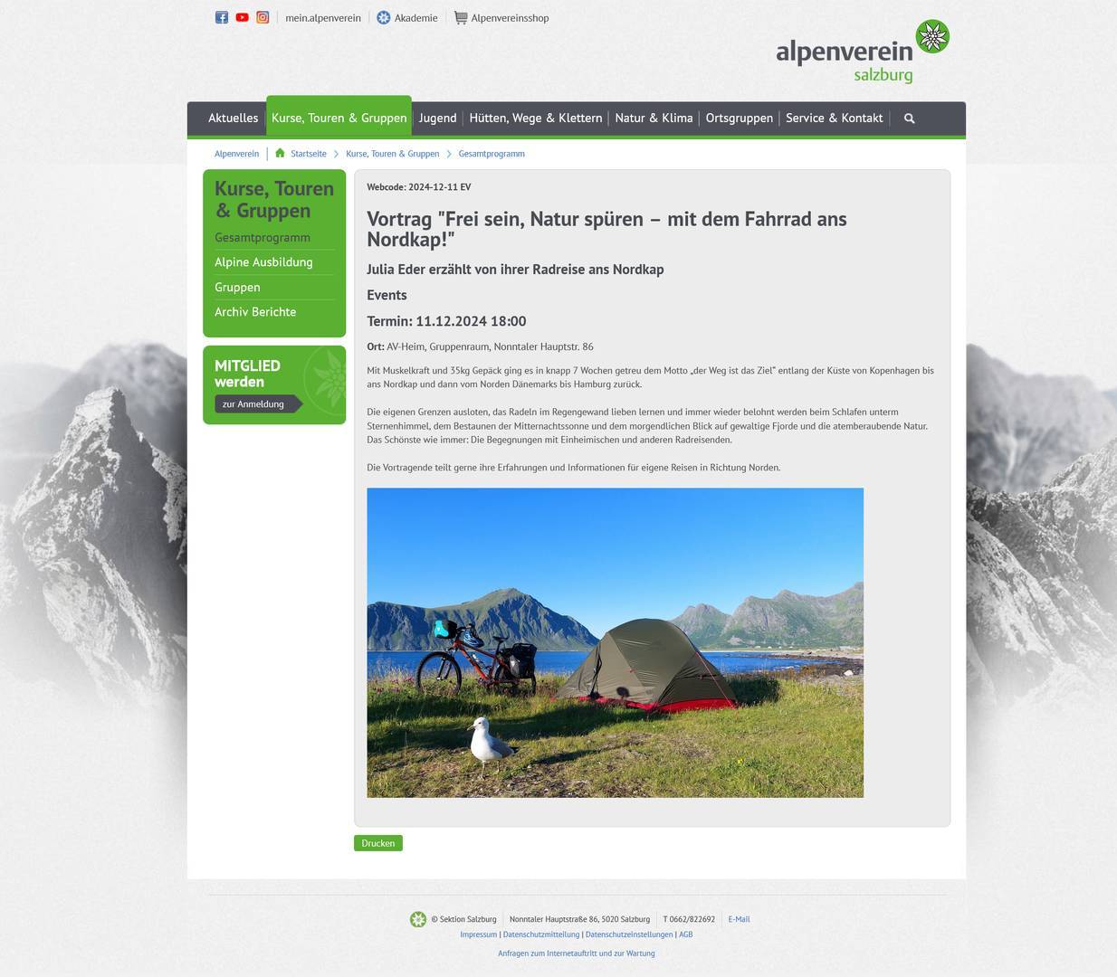 Vortrag beim Alpenverein